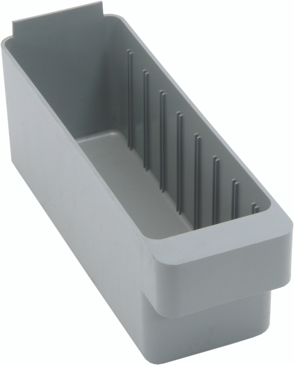 Super Tuff Euro Drawer, 11-5/8"L x 2-3/4"W x 4-3/8"H, front pull handle, Gray, Gray, Polysteryne, QED501GY