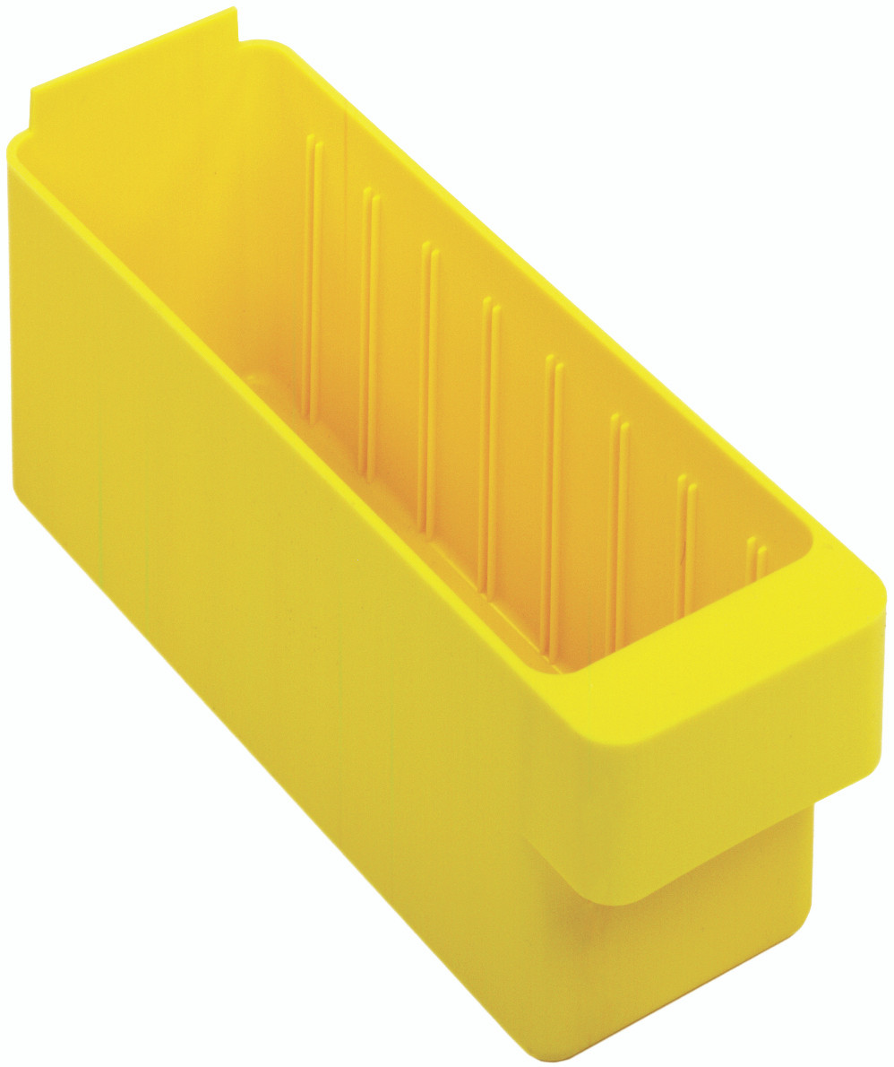 Super Tuff Euro Drawer, 11-5/8"L x 2-3/4"W x 4-3/8"H, front pull handle, Yellow, Yellow, Polysteryne, QED501YL