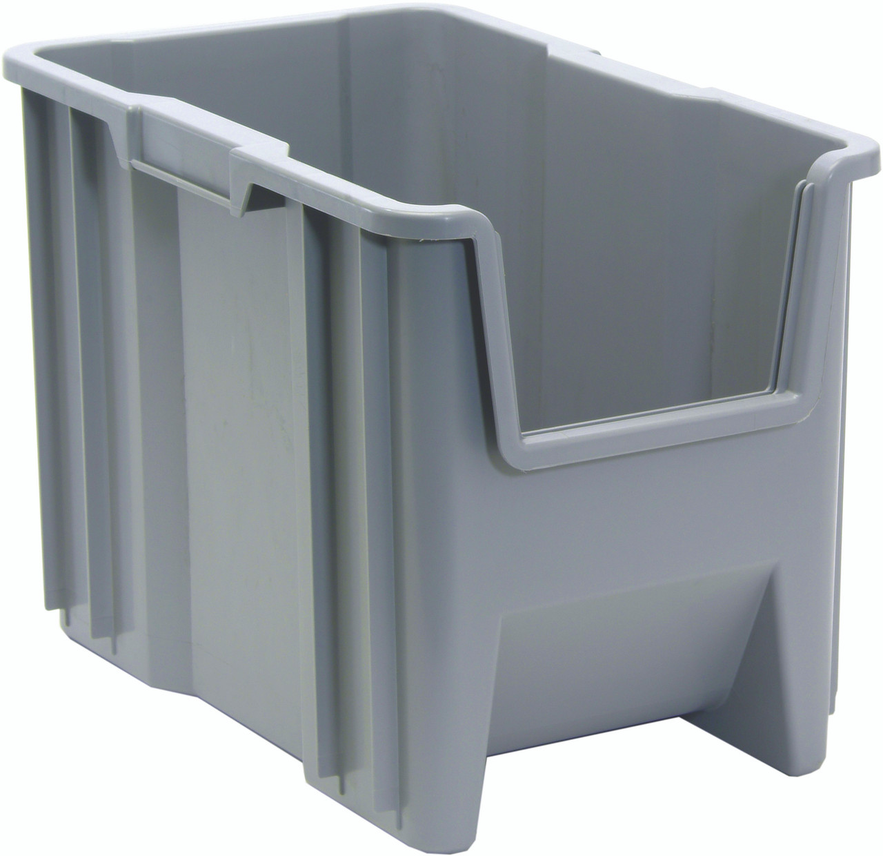 Container, stacking, 17-1/2" x 10-7/8" x 12-1/2", Gray, Gray, Polypropylene, QGH600GYCS