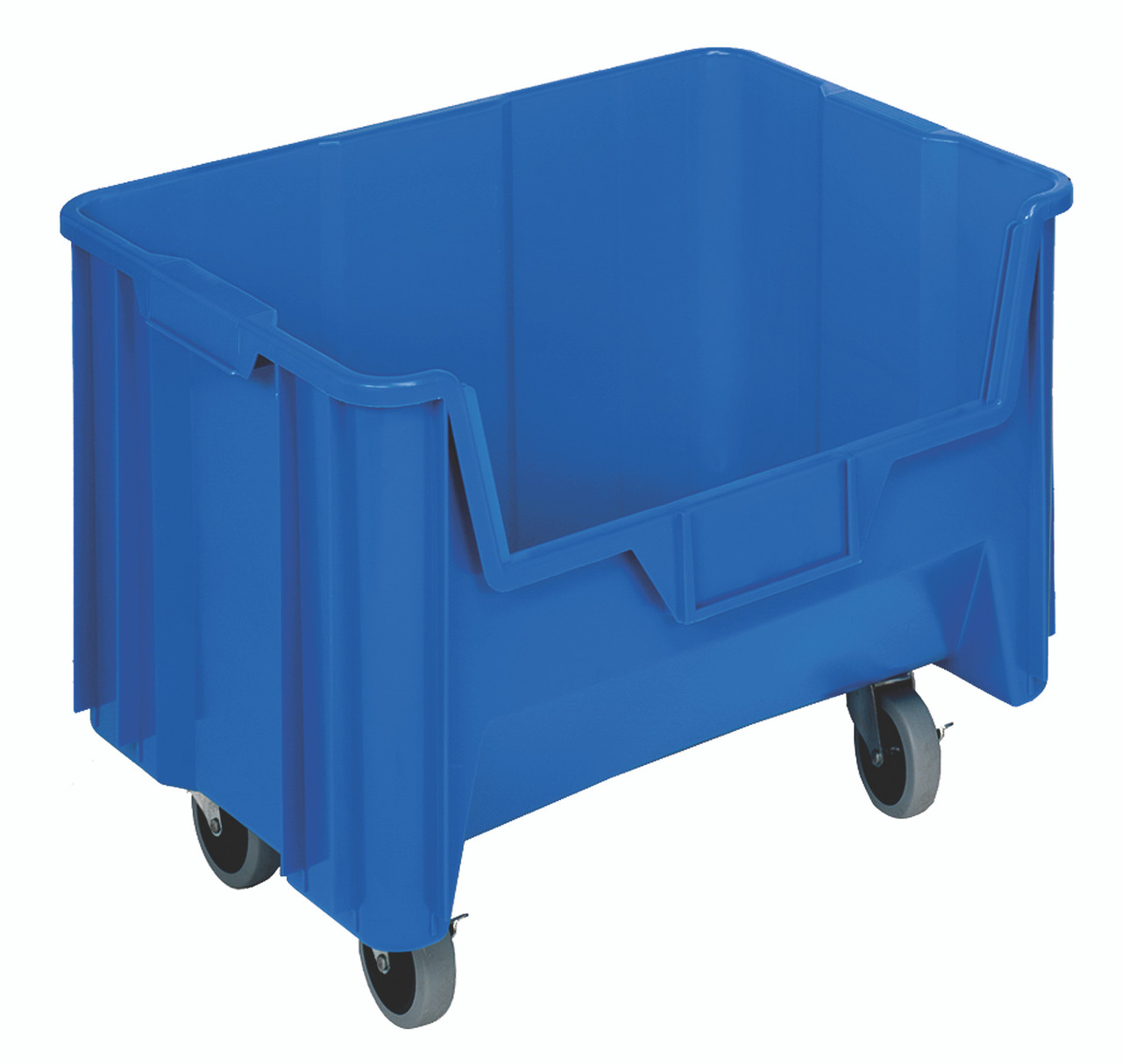 Mobile Container, stacking, 15-1/4" x 19-7/8" x 15-7/16", Blue, Blue, Polypropylene, QGH705MOBBLCS