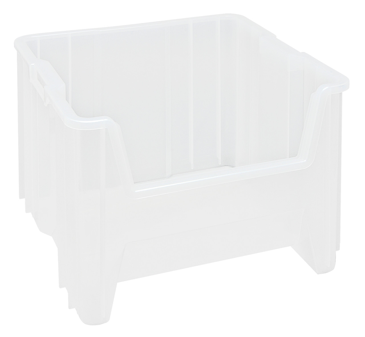 Container, stacking, 17-1/2" x 16-1/2" x 12-1/2", Clear, Clear, Polypropylene, QGH800CL