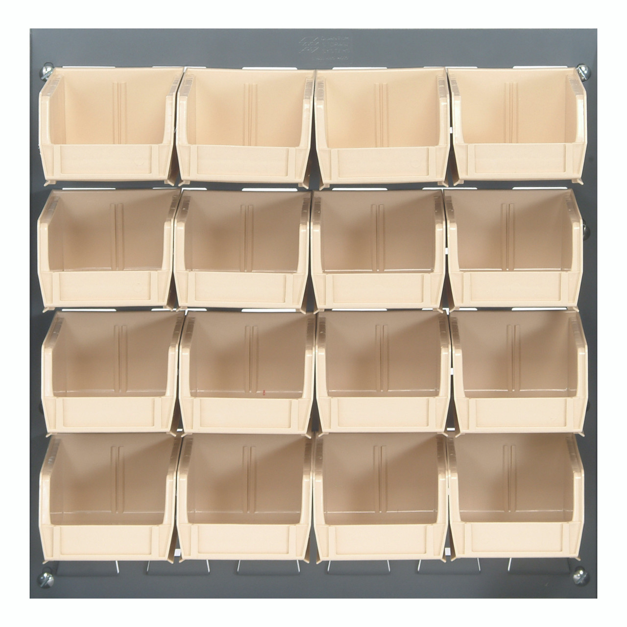 Louvered Panel, wall mounted, 18"L x 6"D x 19"H, Gray, Ivory, Carbon Steel, QLP-1819-210-16IV