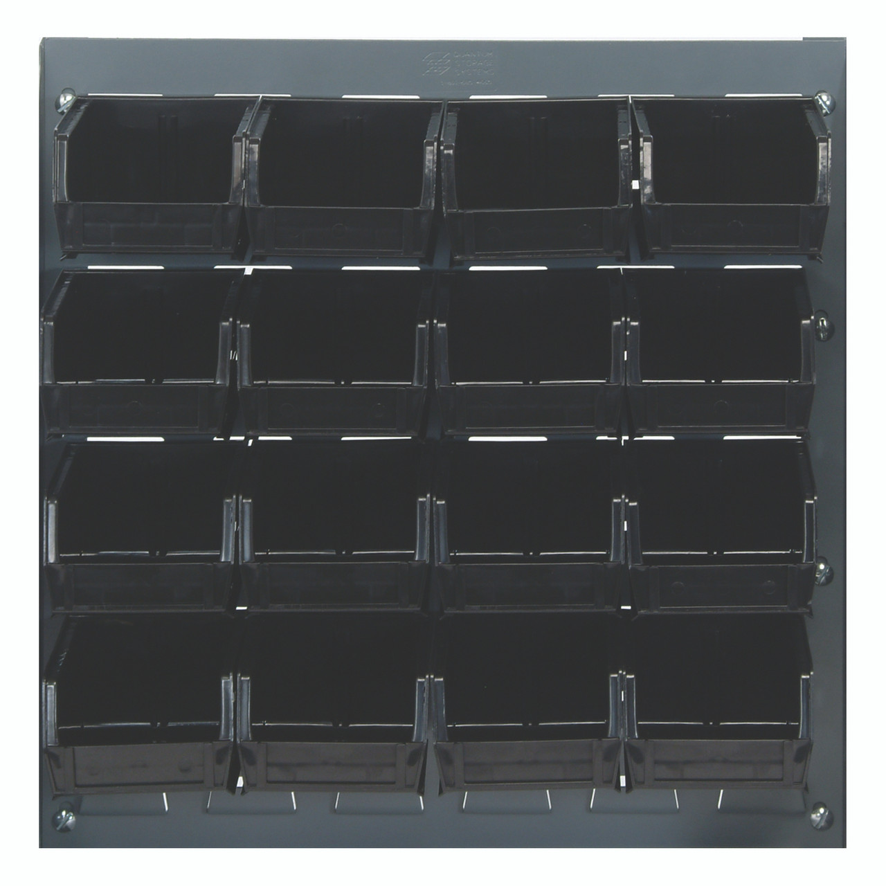 Louvered Panel, wall mounted, 18"L x 8"D x 19"H, Gray, Black, Carbon Steel, QLP-1819-220-16BK
