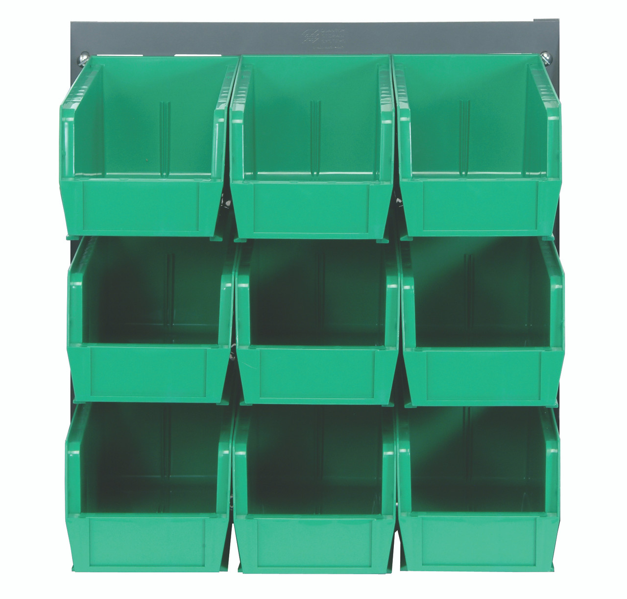 Louvered Panel, wall mounted, 18"L x 11"D x 19"H, Gray, Green, Carbon Steel, QLP-1819-230-9GN
