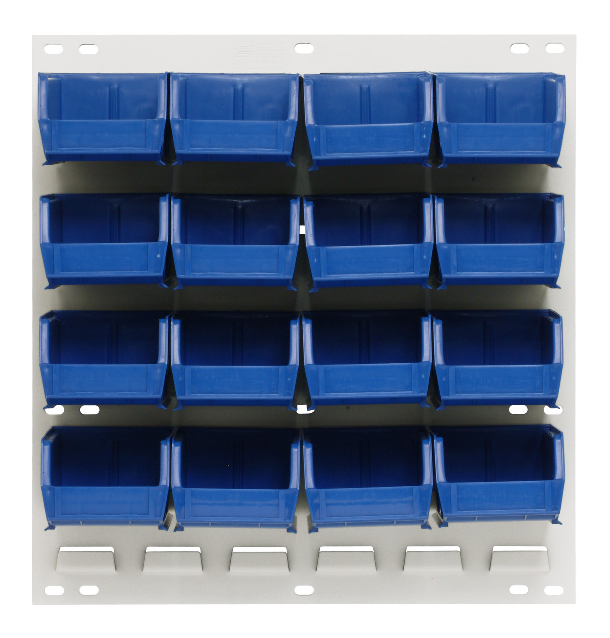 Louvered Panel, wall mounted, 18"L x 6"D x 19"H, Oyster White, Blue, Carbon Steel, QLP-1819HC-210-16BL