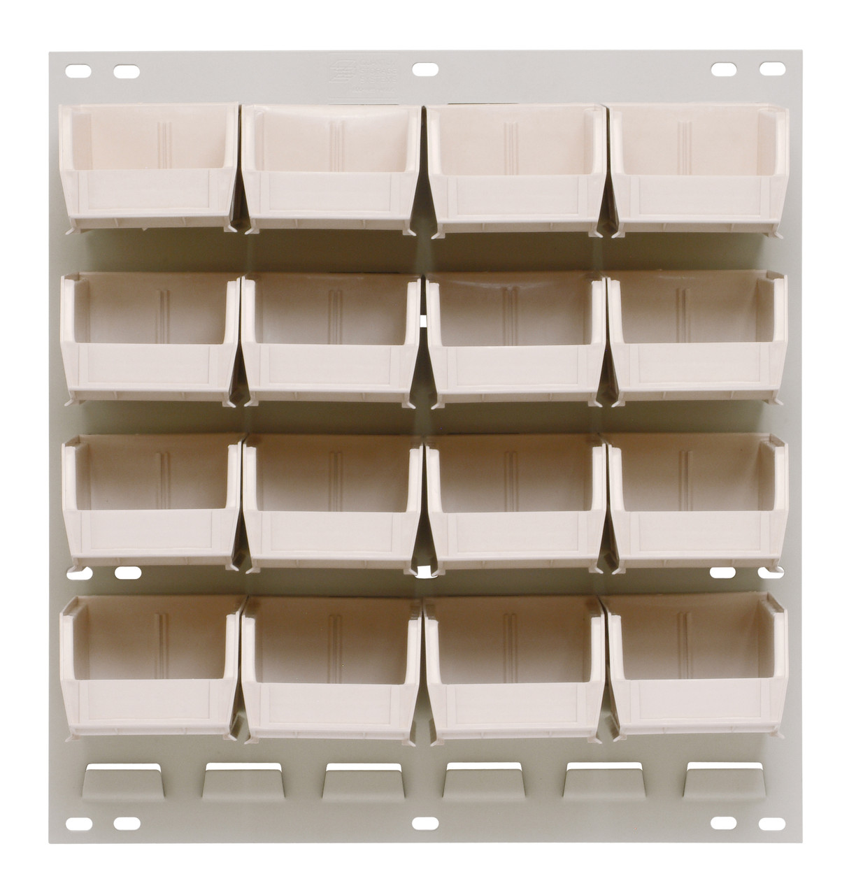 Louvered Panel, wall mounted, 18"L x 6"D x 19"H, Oyster White, Ivory, Carbon Steel, QLP-1819HC-210-16IV