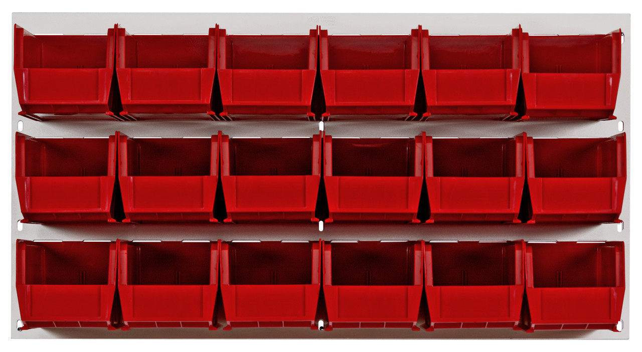 Louvered Panel, wall mounted, 36"L x 11"D x 19"H, Oyster White, Red, Carbon Steel, QLP-3619HC-230-18RD