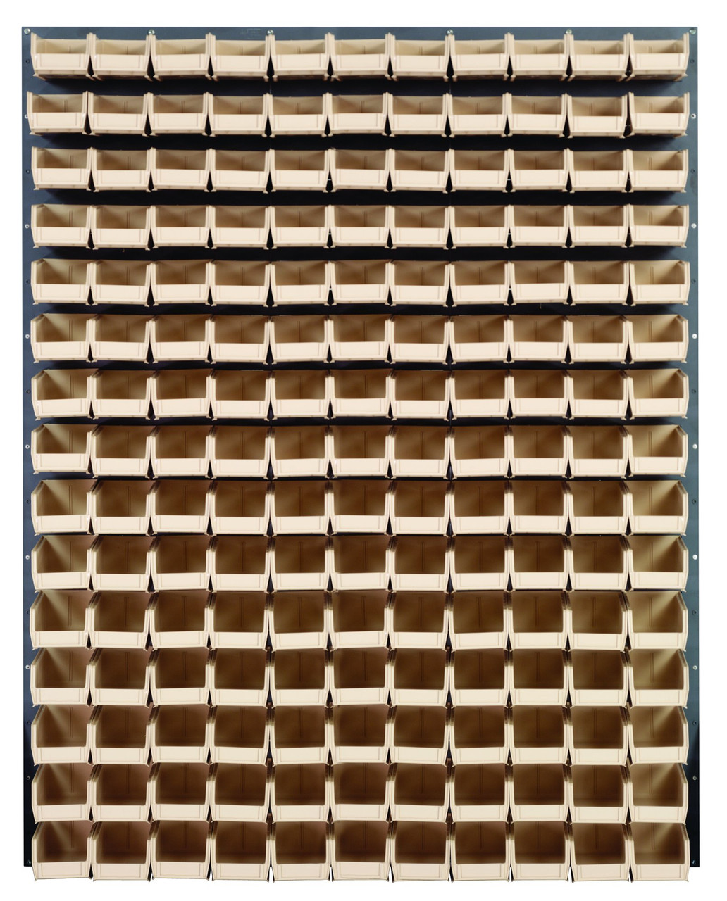Louvered Panel, wall mounted, 48"L x 8"D x 61"H, Gray, Ivory, Carbon Steel, QLP-4861-220-165IV