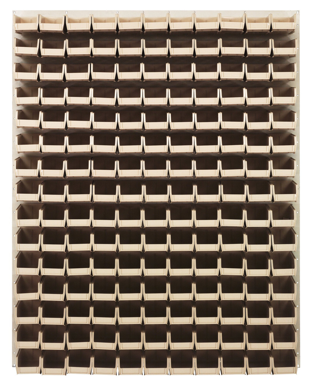 Louvered Panel, wall mounted, 48"L x 8"D x 61"H, Oyster White, Ivory, Carbon Steel, QLP-4861HC-220-165IV