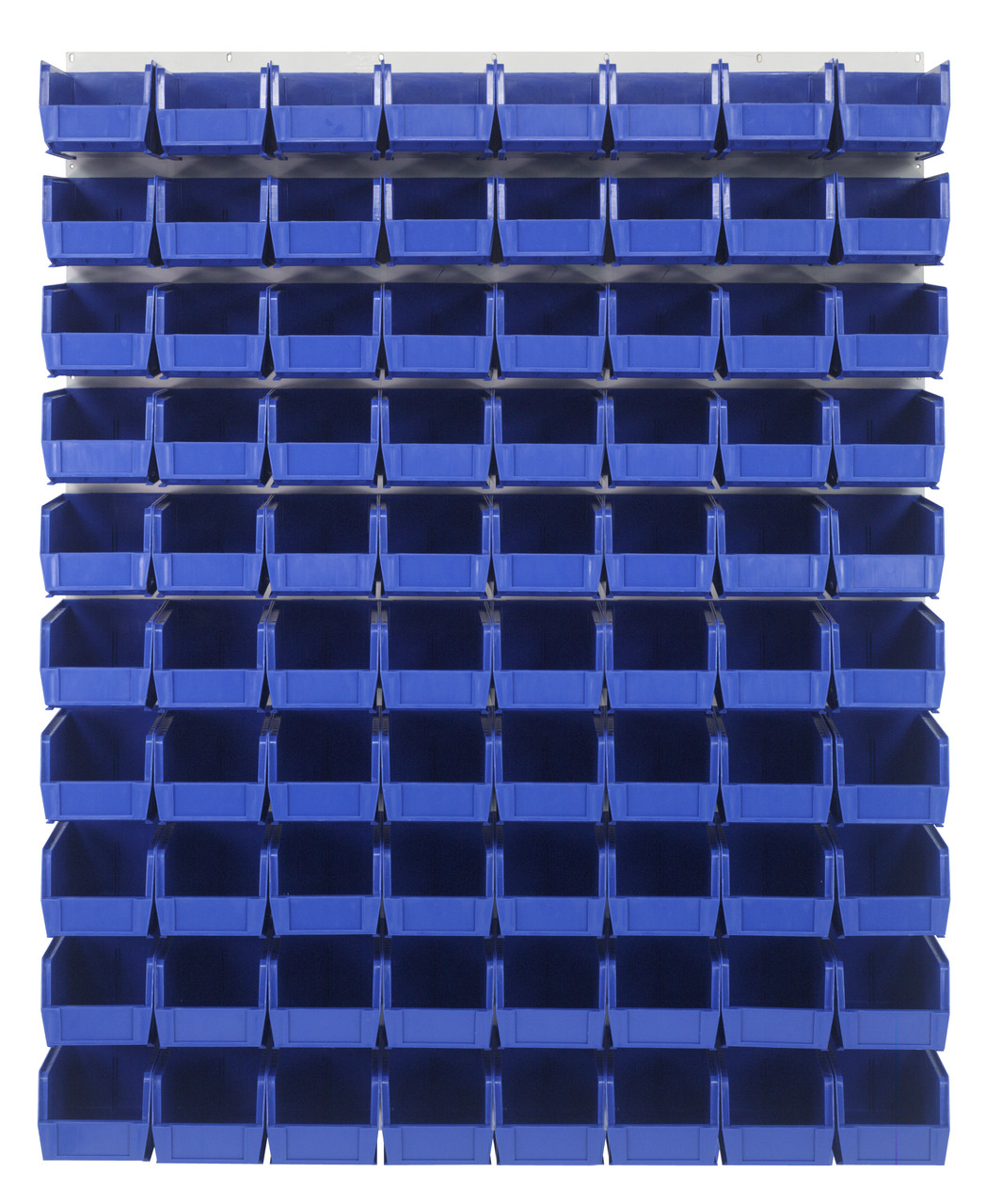 Louvered Panel, wall mounted, 48"L x 11"D x 61"H, Oyster White, Blue, Carbon Steel, QLP-4861HC-230-80BL