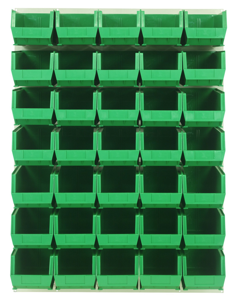 Louvered Panel, wall mounted, 48"L x 15"D x 61"H, Oyster White, Green, Carbon Steel, QLP-4861HC-240-35GN