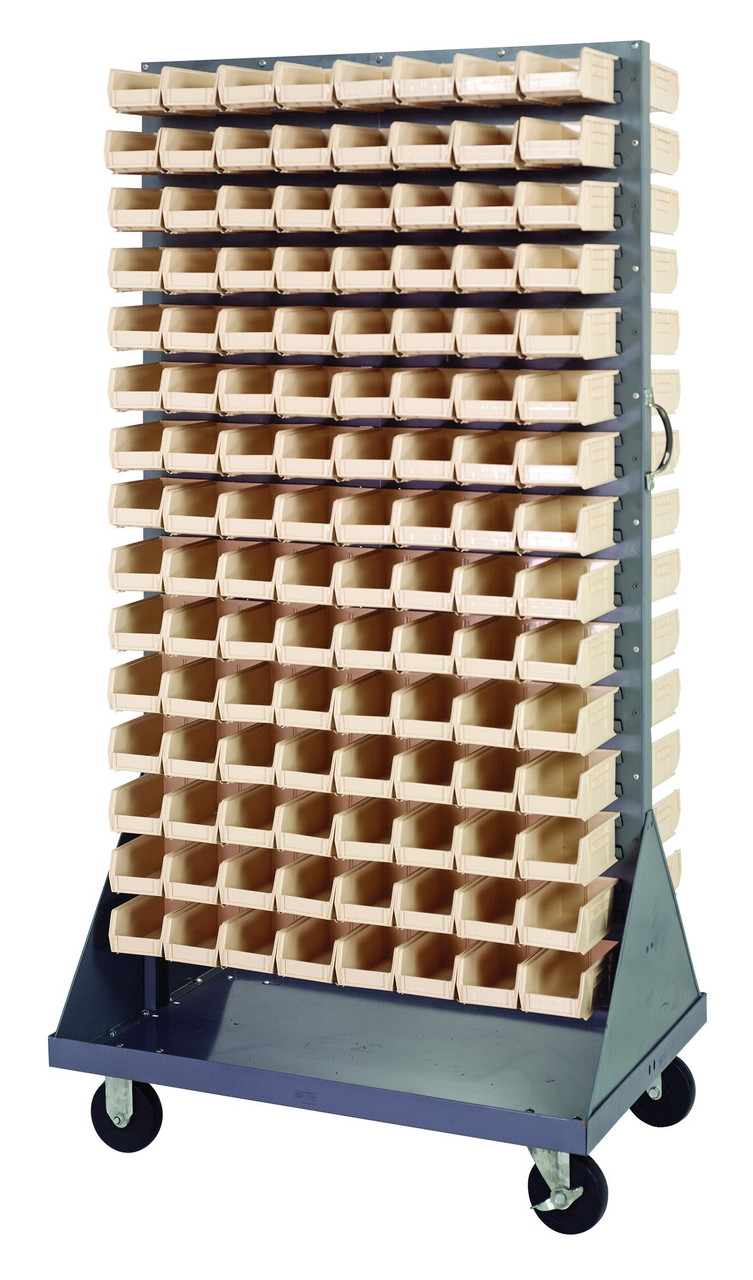 Louvered Rack, 36"W x 25"D x 72"H, 1200 lb. capacity, Gray, Ivory, Carbon Steel, QMD-36H-220IV