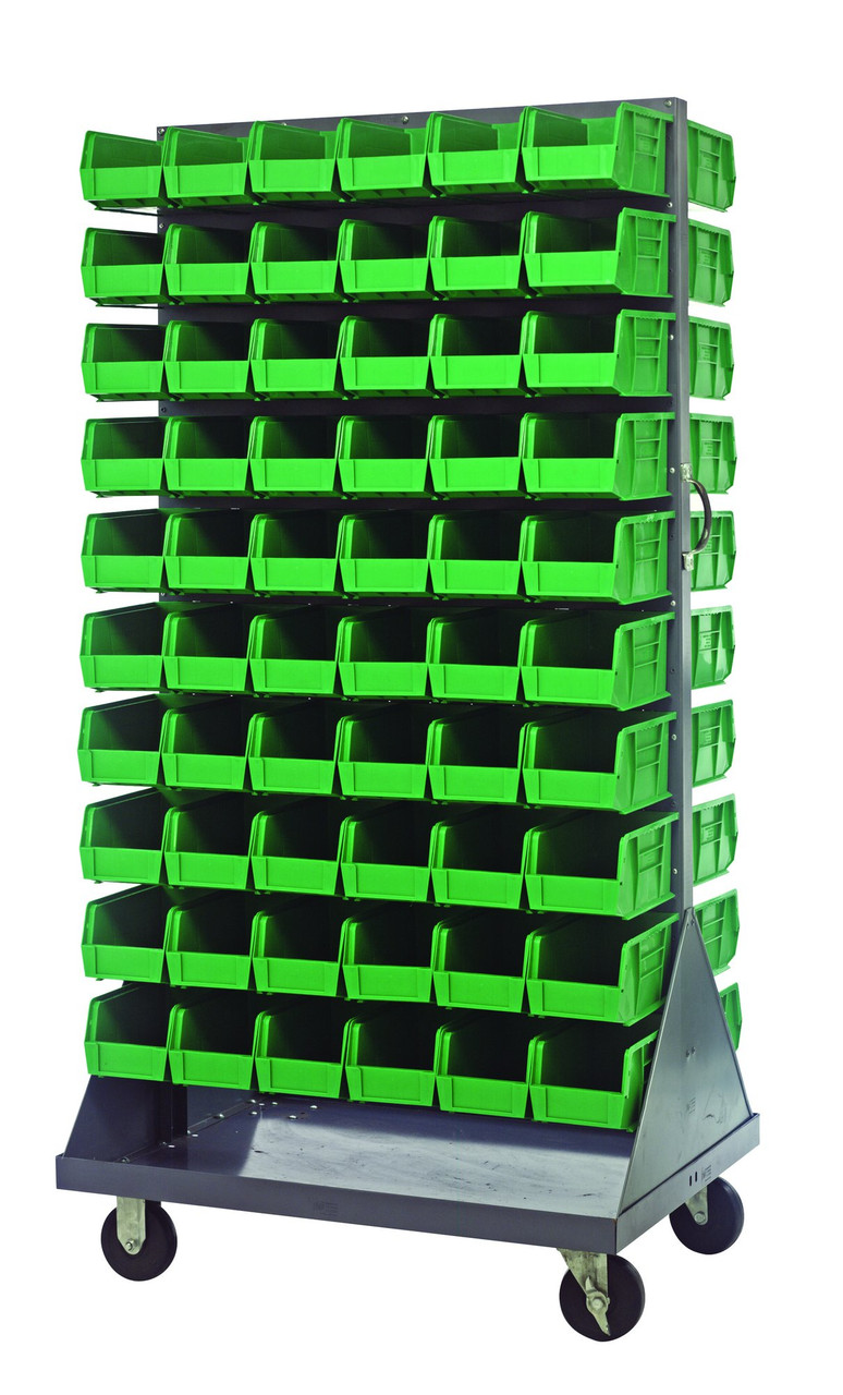 Louvered Rack, 36"W x 25"D x 72"H, 1200 lb. capacity, Gray, Green, Carbon Steel, QMD-36H-230GN