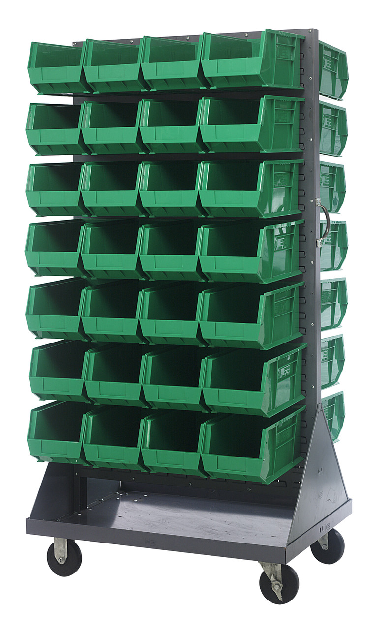 Louvered Rack, 36"W x 30"D x 72"H, 1200 lb. capacity, Gray, Green, Carbon Steel, QMD-36H-240GN