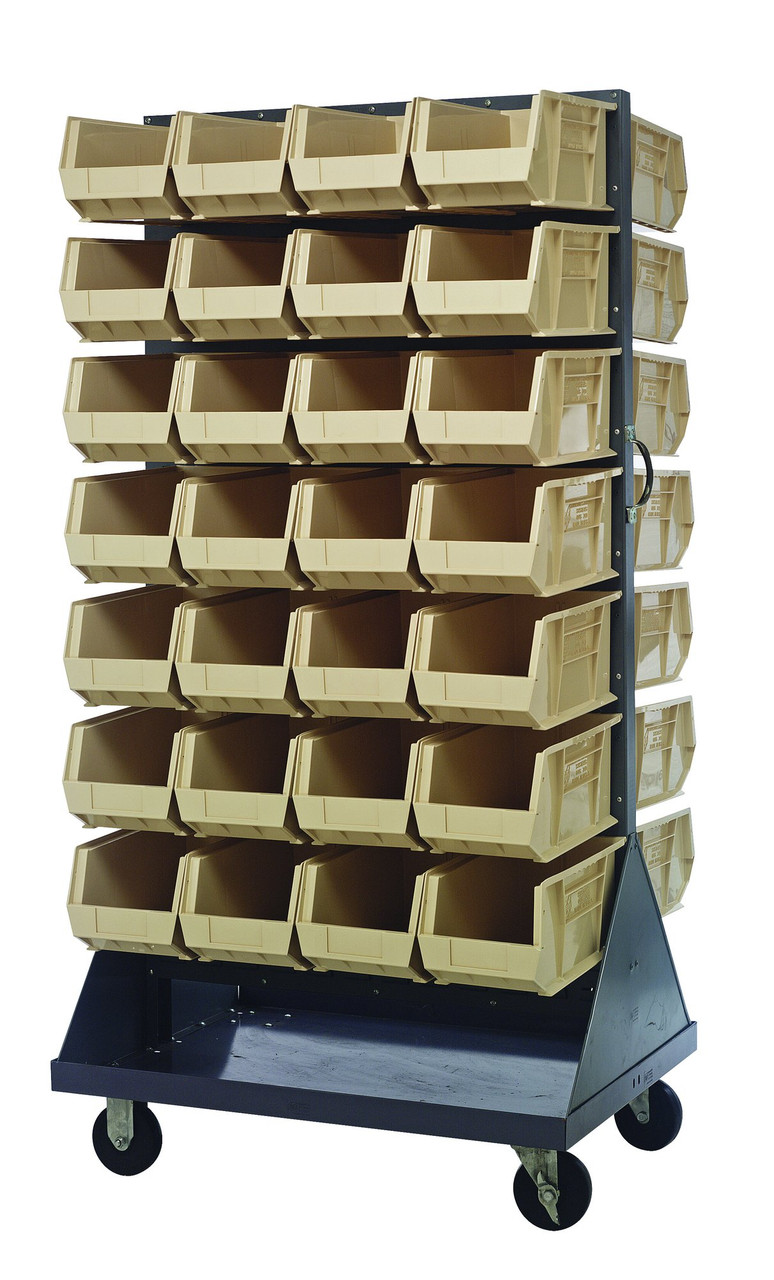 Louvered Rack, 36"W x 30"D x 72"H, 1200 lb. capacity, Gray, Ivory, Carbon Steel, QMD-36H-240IV