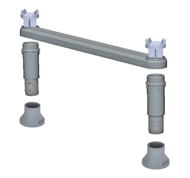 Millenia Dunnage Stand, recommended for all stationary units 54"W and longer, gray finiish, Gray, 0, Polypropylene, QPDS