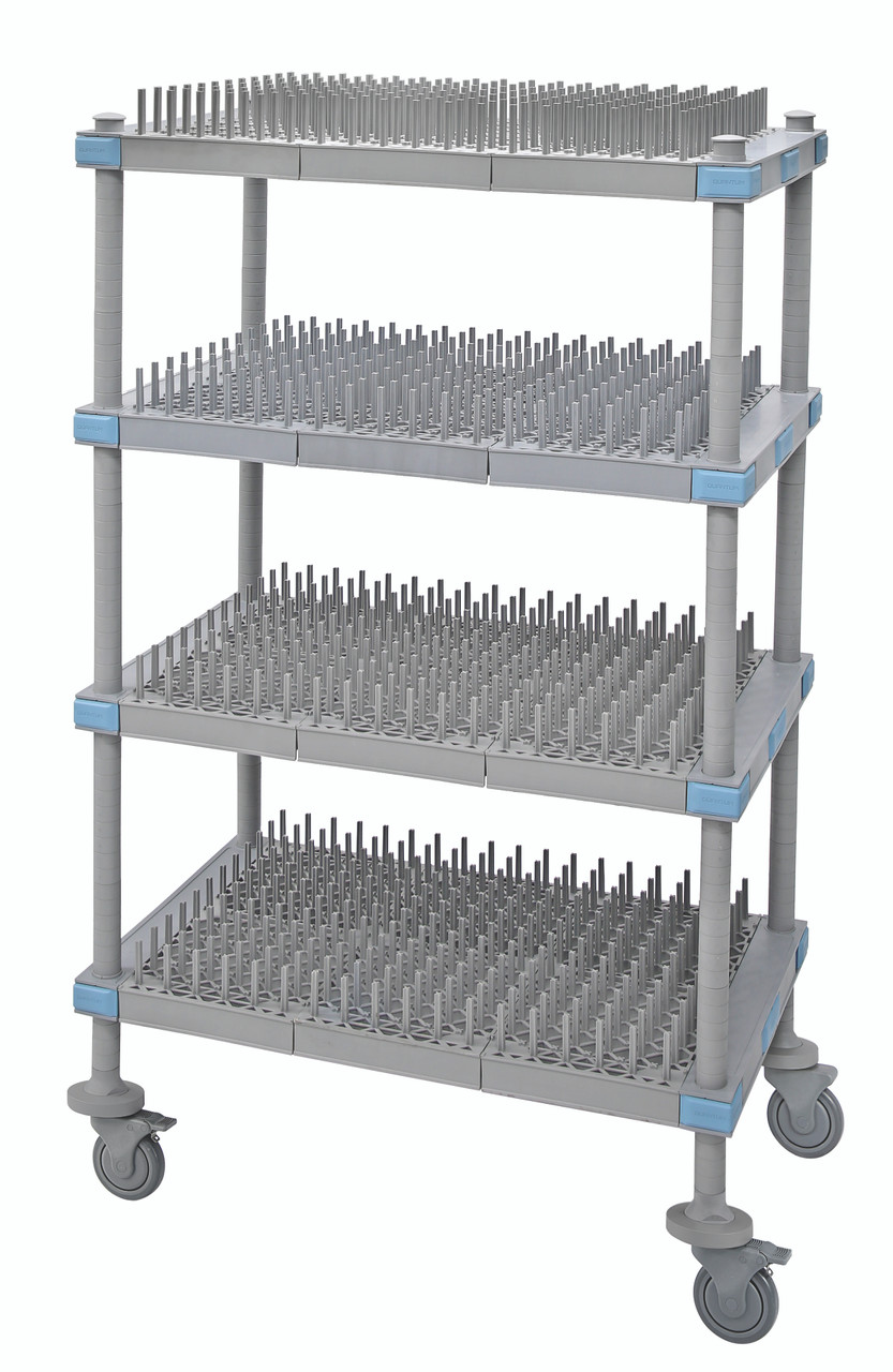 Millenia Drying Rack Unit, mobile, 54"W x 24"D x 68"H, Gray, 0, Polypropylene/ABS, QPM245468PDR2