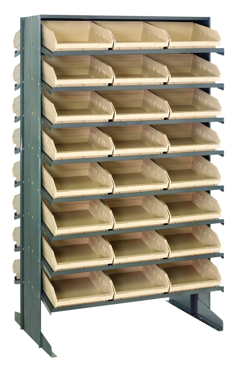 Pick Rack, slopped, double sided, Gray, Ivory, Carbon Steel, QPRD-109IV