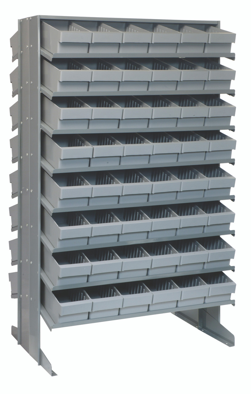Pick Rack, slopped, double sided, Gray, Gray, Carbon Steel, QPRD-601GY