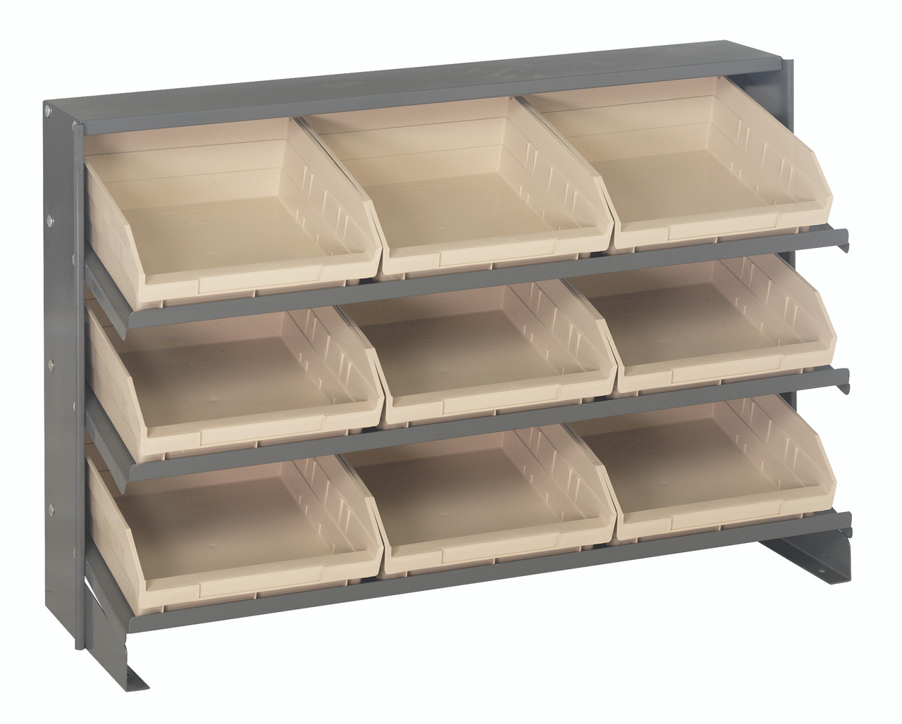 Pick Rack, slopped, bench style, Gray, Ivory, Carbon Steel, QPRHA-109IV