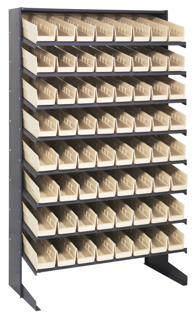 Pick Rack, slopped, single sided, Gray, Ivory, Carbon Steel, QPRS-103IV