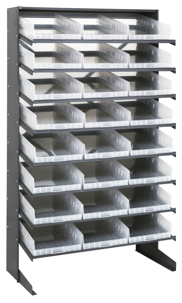 Pick Rack, slopped, single sided, Gray, Ivory, Carbon Steel, QPRS-110IV
