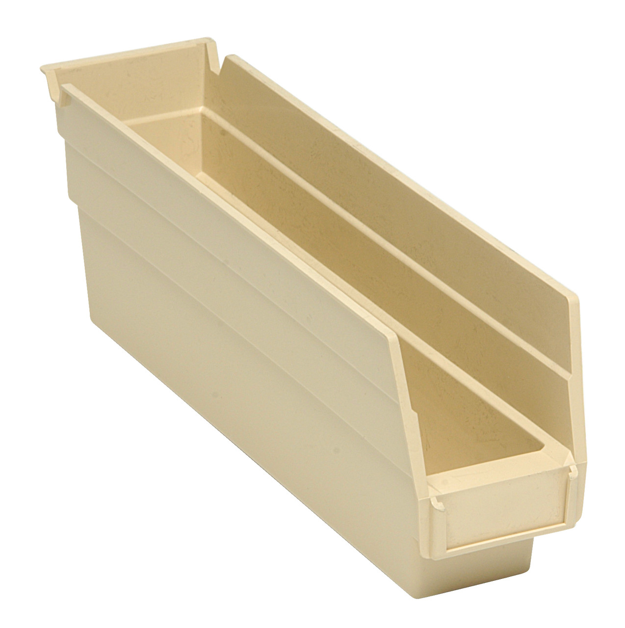 Economy shelf bin, nesting, 11-5/8"D x 2-3/4"W x 4"H, Ivory, Ivory, Polypropylene, QSB100IV