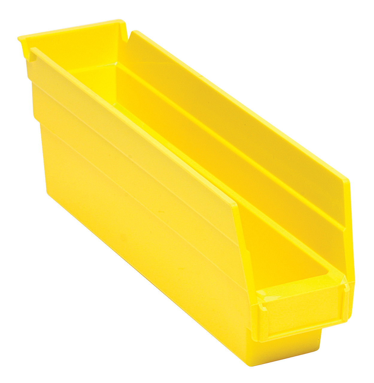Economy shelf bin, nesting, 11-5/8"D x 2-3/4"W x 4"H, Yellow, Yellow, Polypropylene, QSB100YL