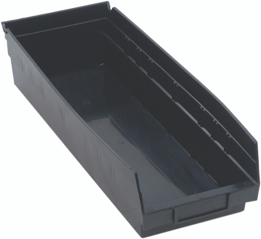 Economy Shelf Bin, nesting, conductive, Black, Black, ESD, QSB104COCS