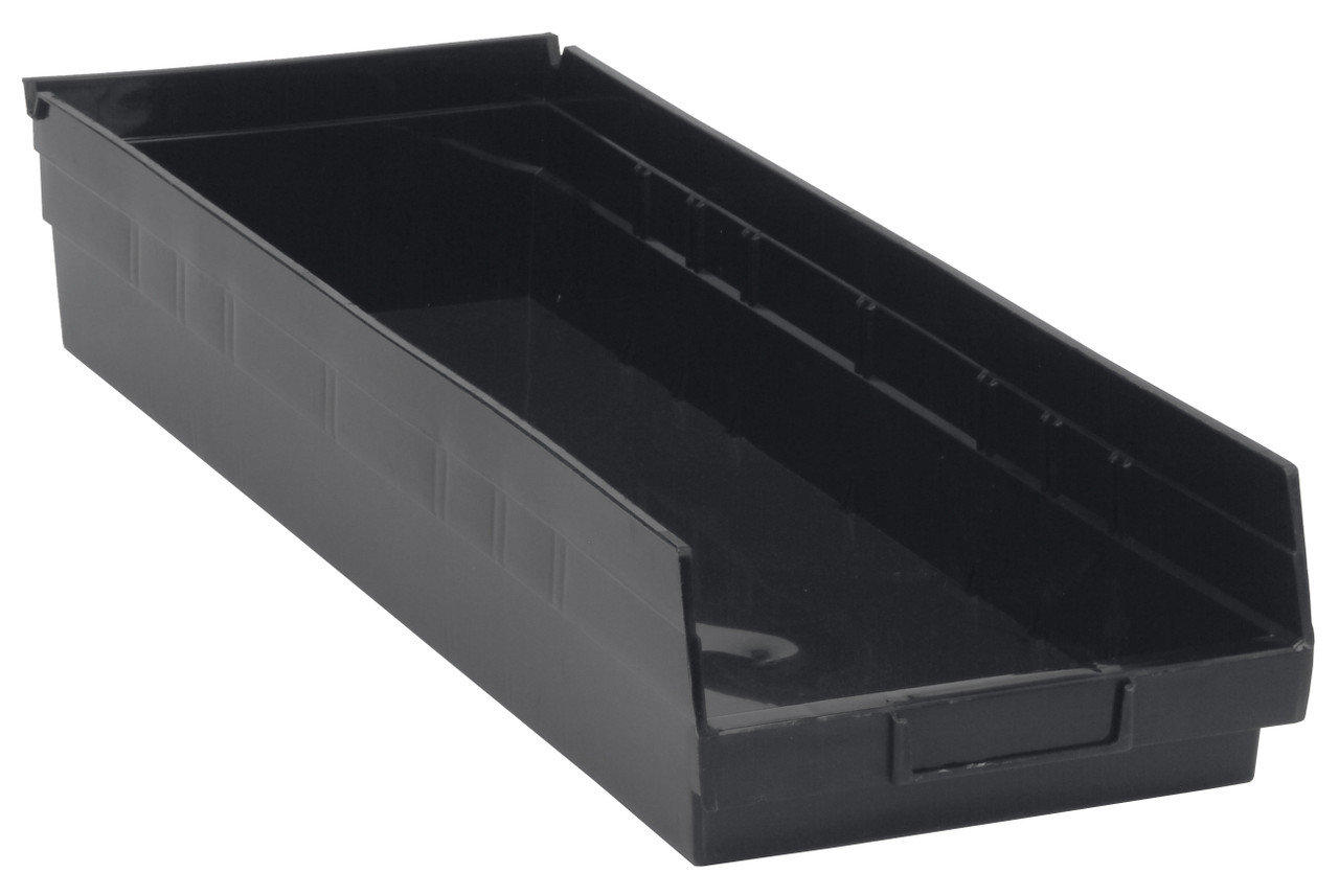 Economy Shelf Bin, nesting, conductive, Black, Black, ESD, QSB114CO