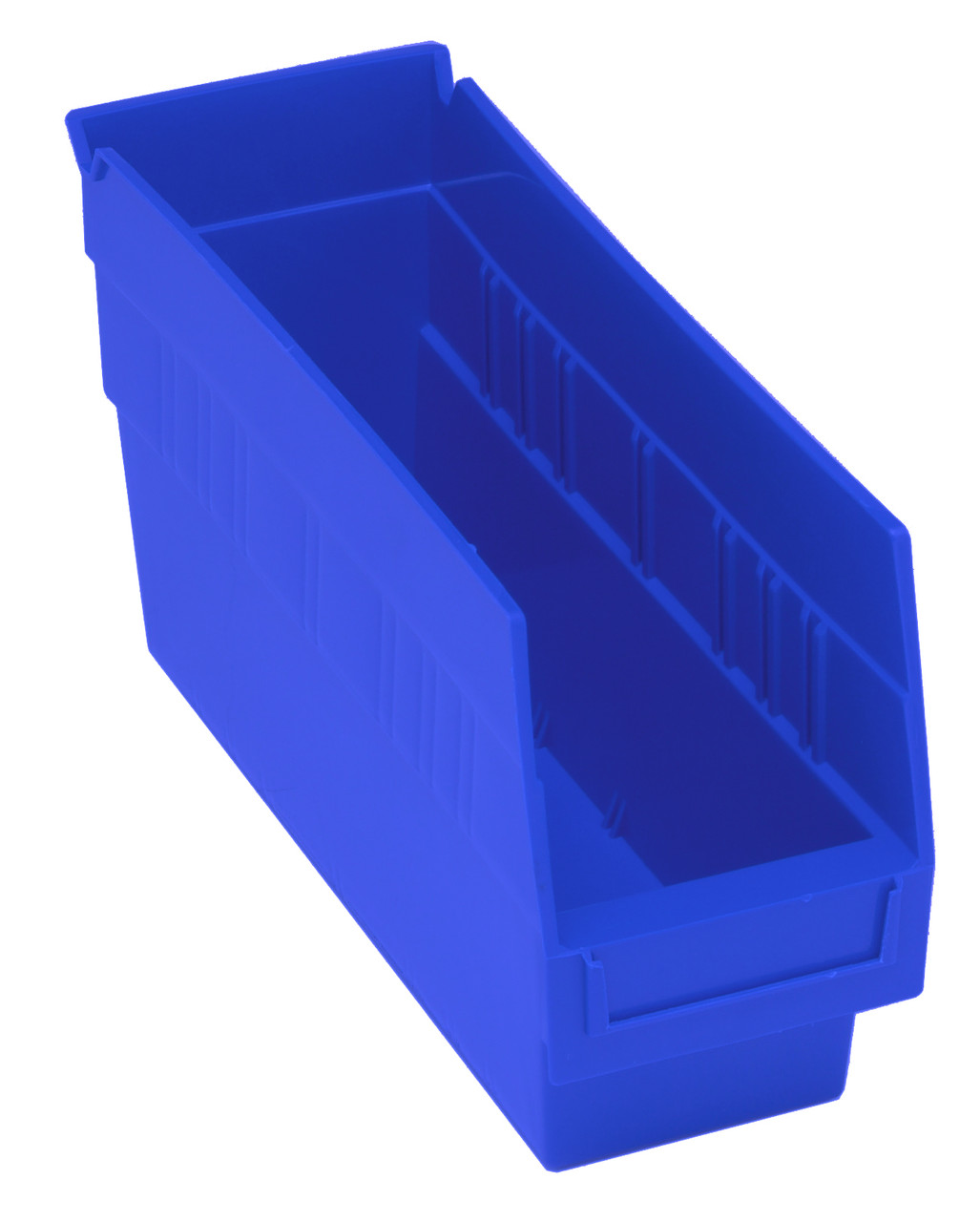 Economy Shelf Bin, nesting, 4-1/8"W x 11-5/8"L x 6"H, Blue, Blue, Polypropylene, QSB201BLCS