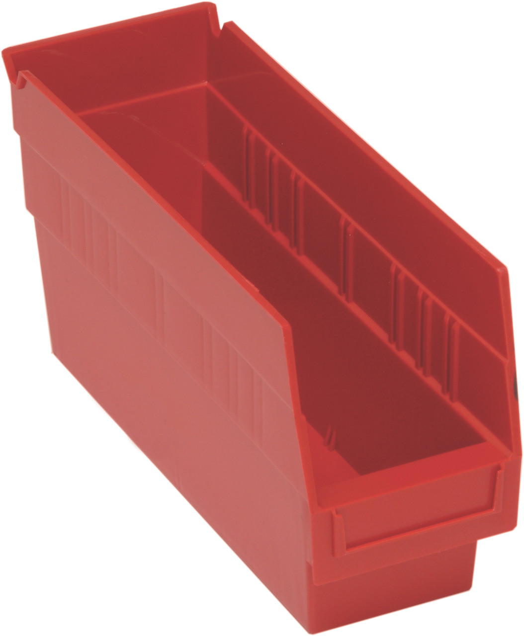 Economy Shelf Bin, nesting, 4-1/8"W x 11-5/8"L x 6"H, Red, Red, Polypropylene, QSB201RDCS