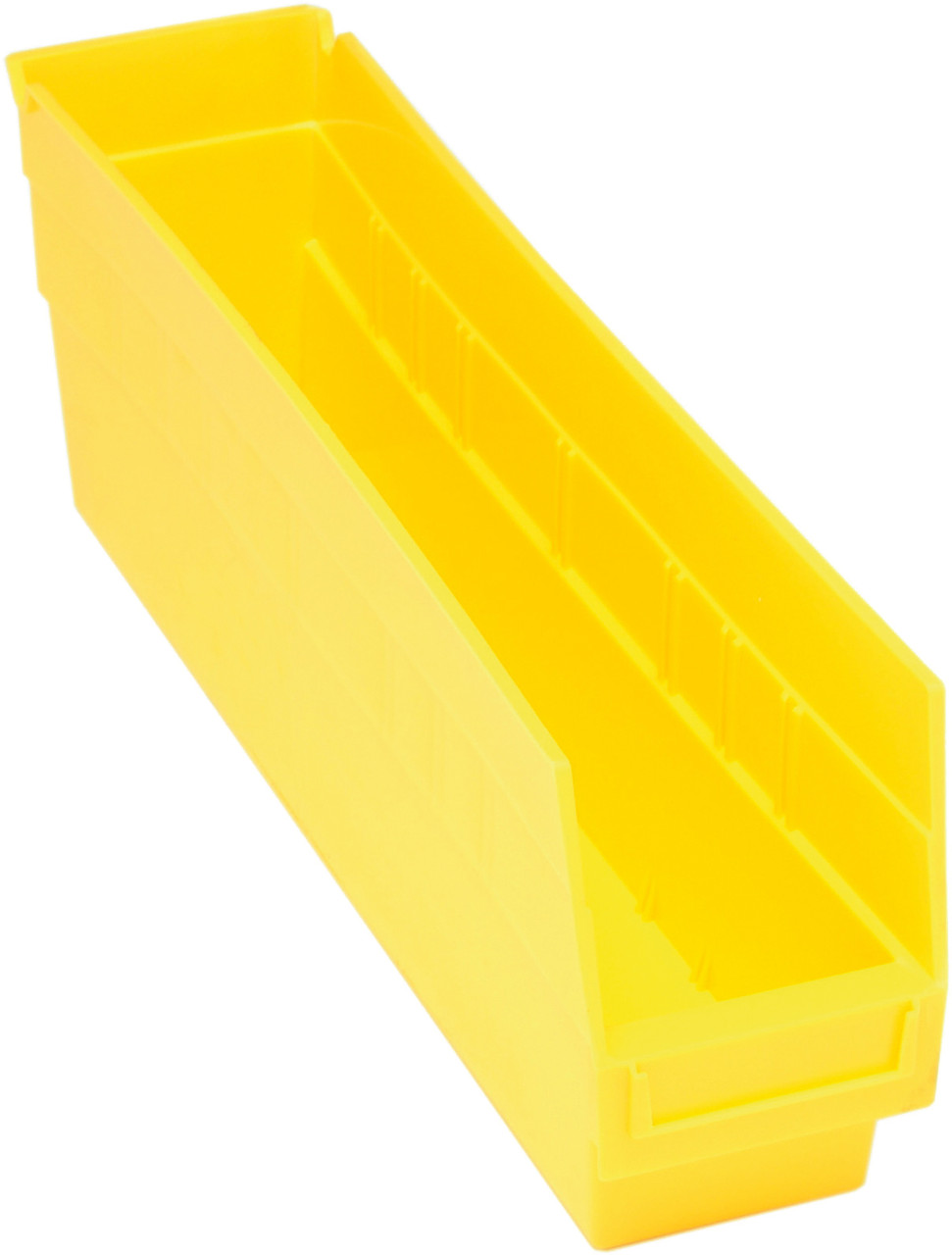 Economy Shelf Bin, nesting, 4-1/8"W x 17-7/8"L x 6"H, Yellow, Yellow, Polypropylene, QSB203YL