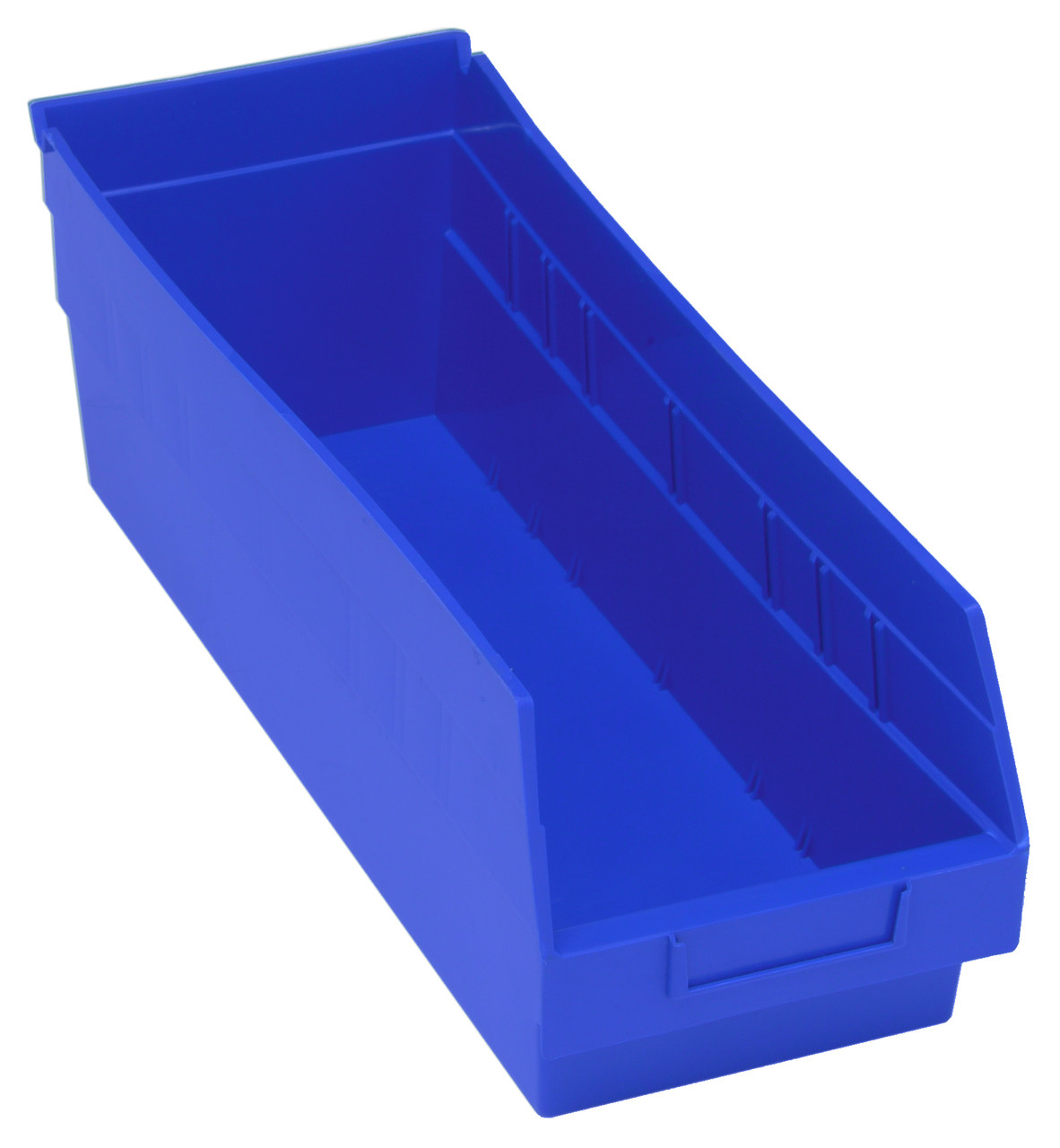 Economy Shelf Bin, nesting, 6-5/8"W x 17-7/8"L x 6"H, Blue, Blue, Polypropylene, QSB204BL