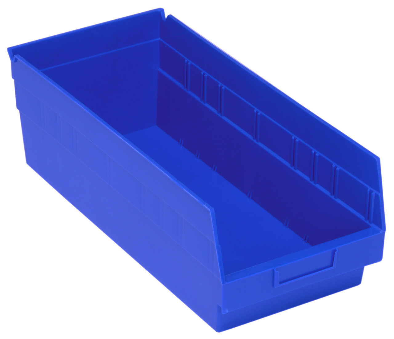 Economy Shelf Bin, nesting, 8-3/8"W x 17-7/8"L x 6"H, Blue, Blue, Polypropylene, QSB208BL