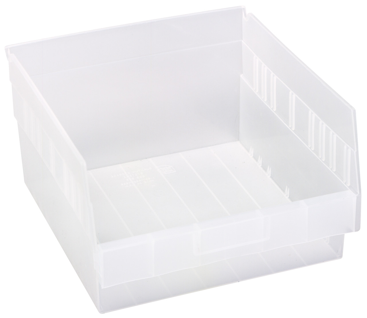 Economy Shelf Bin, nesting, 11-1/8"W x 11-5/8"L x 6"H, Clear, Clear, Polypropylene, QSB209CLCS