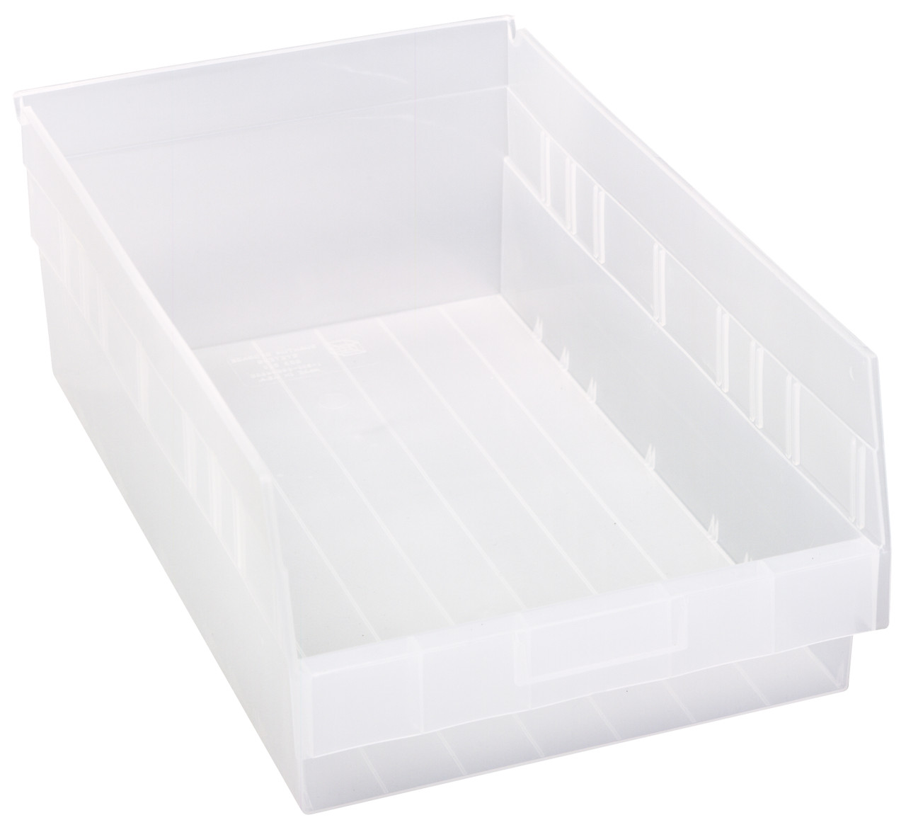 Economy Shelf Bin, nesting, 11-1/8"W x 17-7/8"L x 6"H, Clear, Clear, Polypropylene, QSB210CLCS