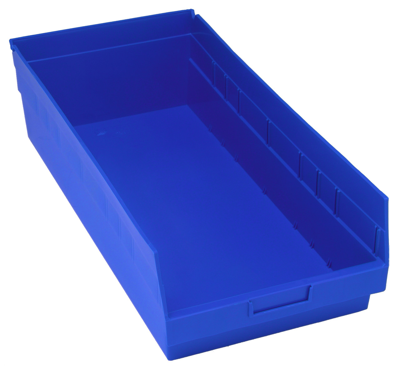 Economy Shelf Bin, nesting, 11-1/8"W x 23-5/8"L x 6"H, Blue, Blue, Polypropylene, QSB216BLCS