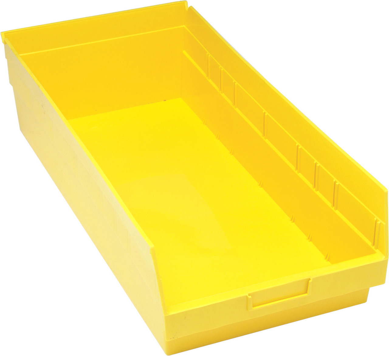 Economy Shelf Bin, nesting, 11-1/8"W x 23-5/8"L x 6"H, Yellow, Yellow, Polypropylene, QSB216YLCS
