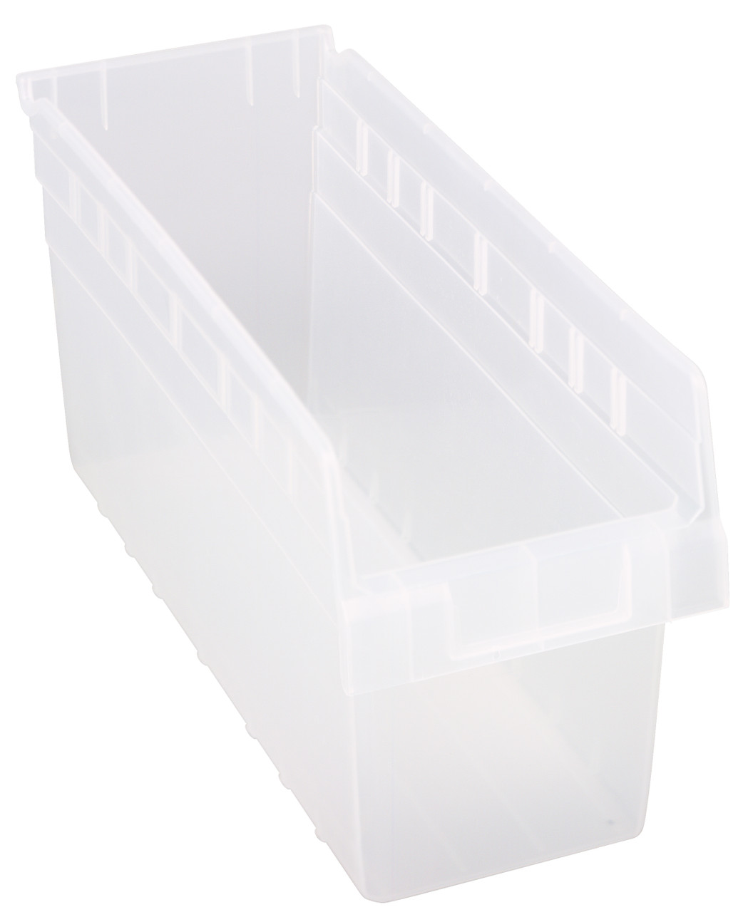 Economy Shelf Bin, nesting, 6-5/8"W x 11-5/8"L x 4"H, Clear, Clear, Polypropylene, QSB802CL