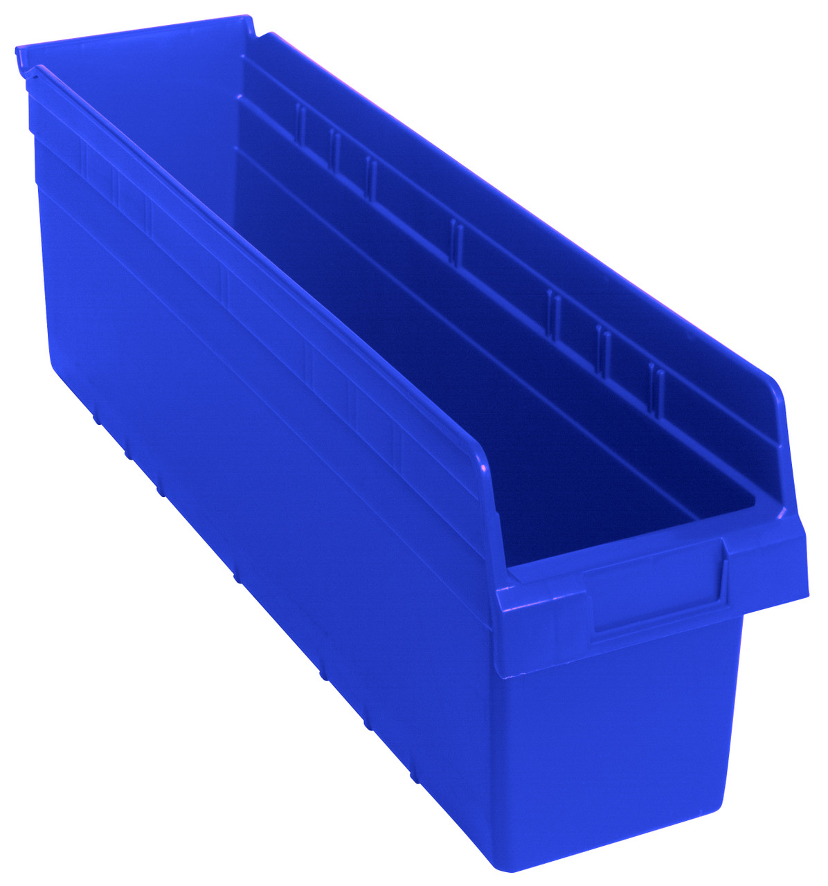 Economy Shelf Bin, nesting, 6-5/8"W x 23-5/8"L x 4"H, Blue, Blue, Polypropylene, QSB806BLCS