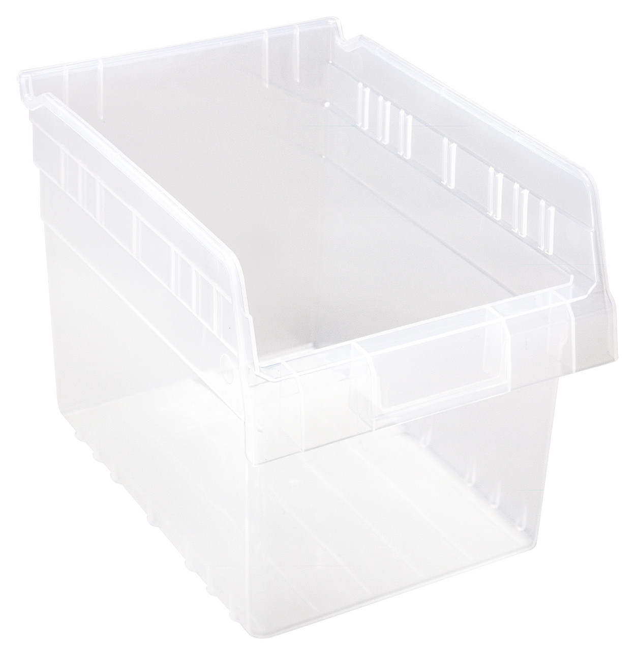 Economy Shelf Bin, nesting, 8-3/8"W x 11-5/8"L x 4"H, Clear, Clear, Polypropylene, QSB807CLCS