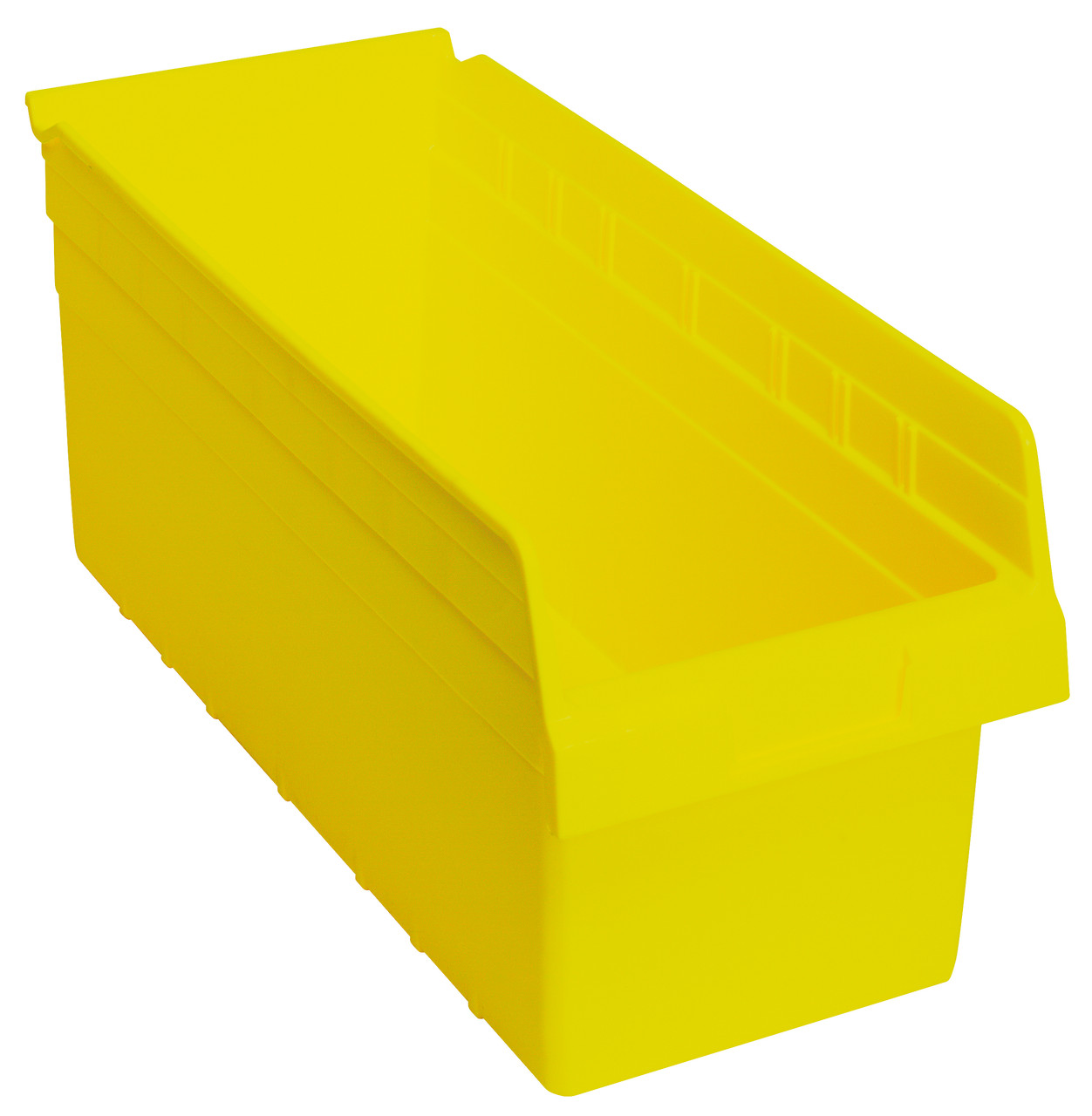 Economy Shelf Bin, nesting, 8-3/8"W x 17-7/8"L x 4"H, Yellow, Yellow, Polypropylene, QSB808YLCS