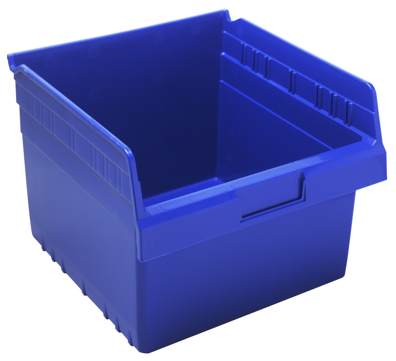 Economy Shelf Bin, nesting, 11-1/8"W x 11-5/8"L x 4"H, Blue, Blue, Polypropylene, QSB809BLCS