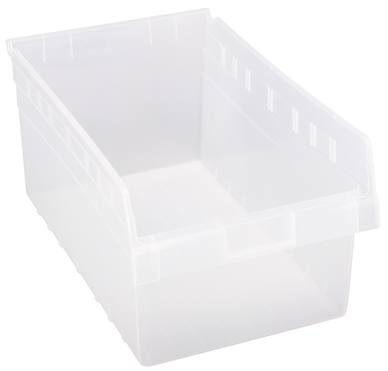 Economy Shelf Bin, nesting, 11-1/8"W x 17-7/8"L x 4"H, Clear, Clear, Polypropylene, QSB810CL