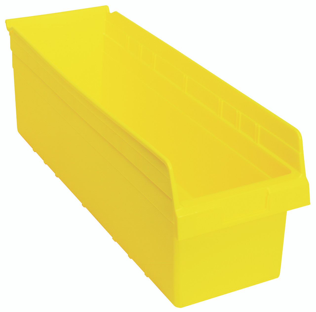 Economy Shelf Bin, nesting, 8-3/8"W x 23-5/8"L x 4"H, Yellow, Yellow, Polypropylene, QSB814YLCS