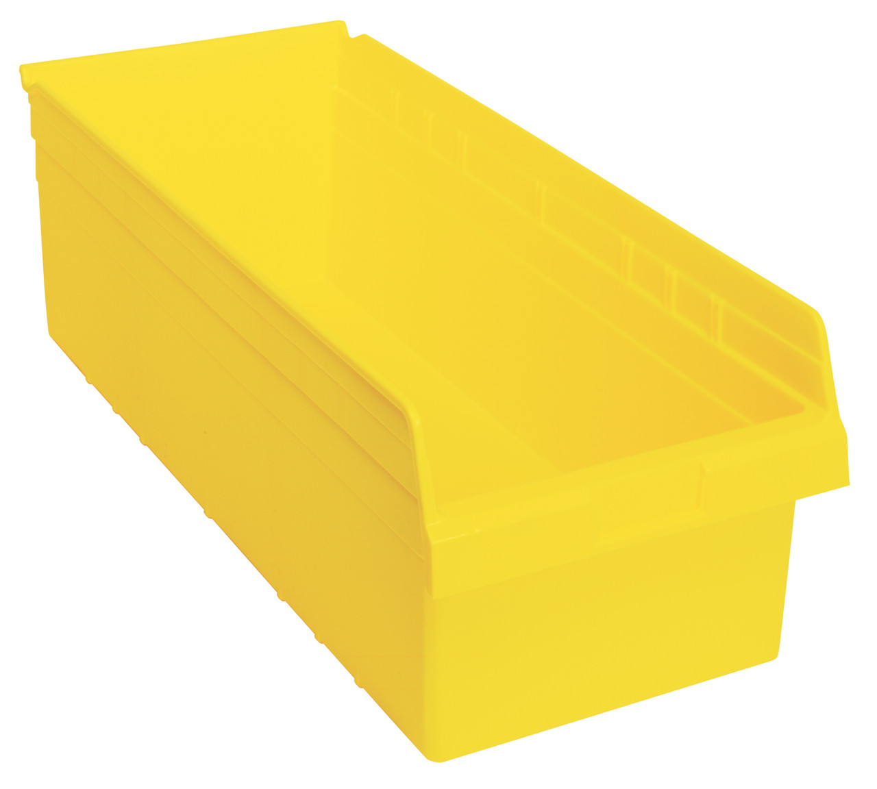 Economy Shelf Bin, nesting, 11-1/8"W x 23-5/8"L x 4"H, Yellow, Yellow, Polypropylene, QSB816YLCS