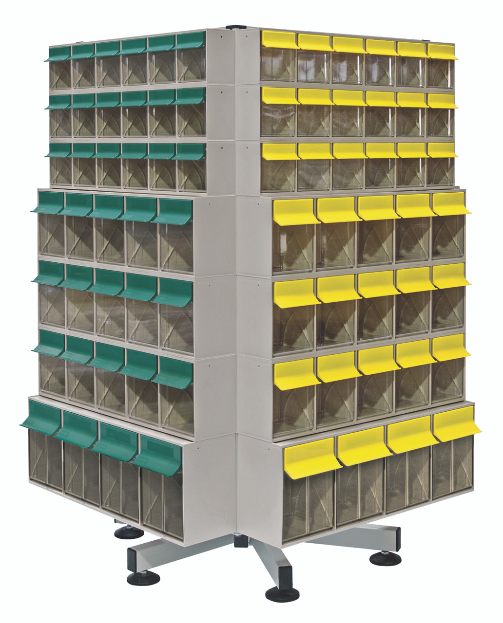 Tip Out Bin Spinner, 37"W x 48"H, 700 lbs. load capacity, Gray, 0, QTB-SPIN148