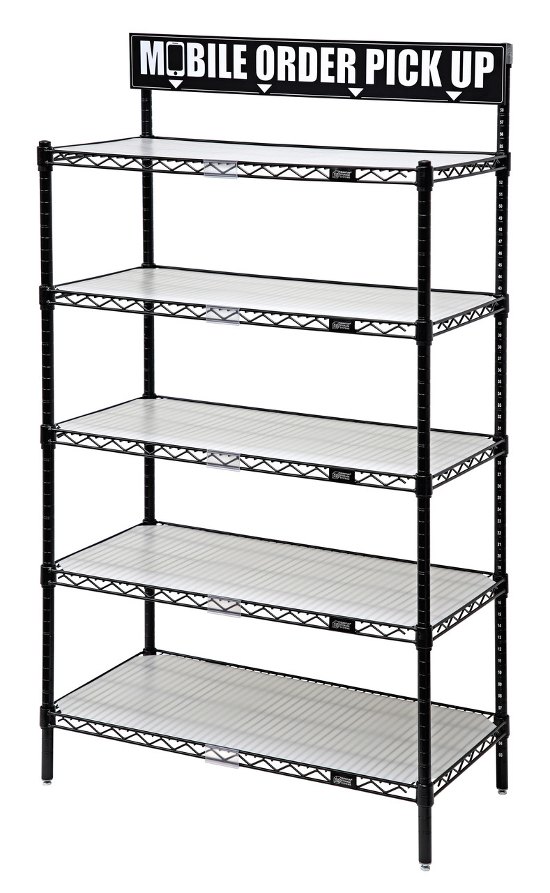 Quantum To-Go Unit, 48"W x 18"D x 63"H, 800 lb. load capacity per shelf, Epoxy Coated, Black, 0, Carbon Steel, QTG63-1848BK