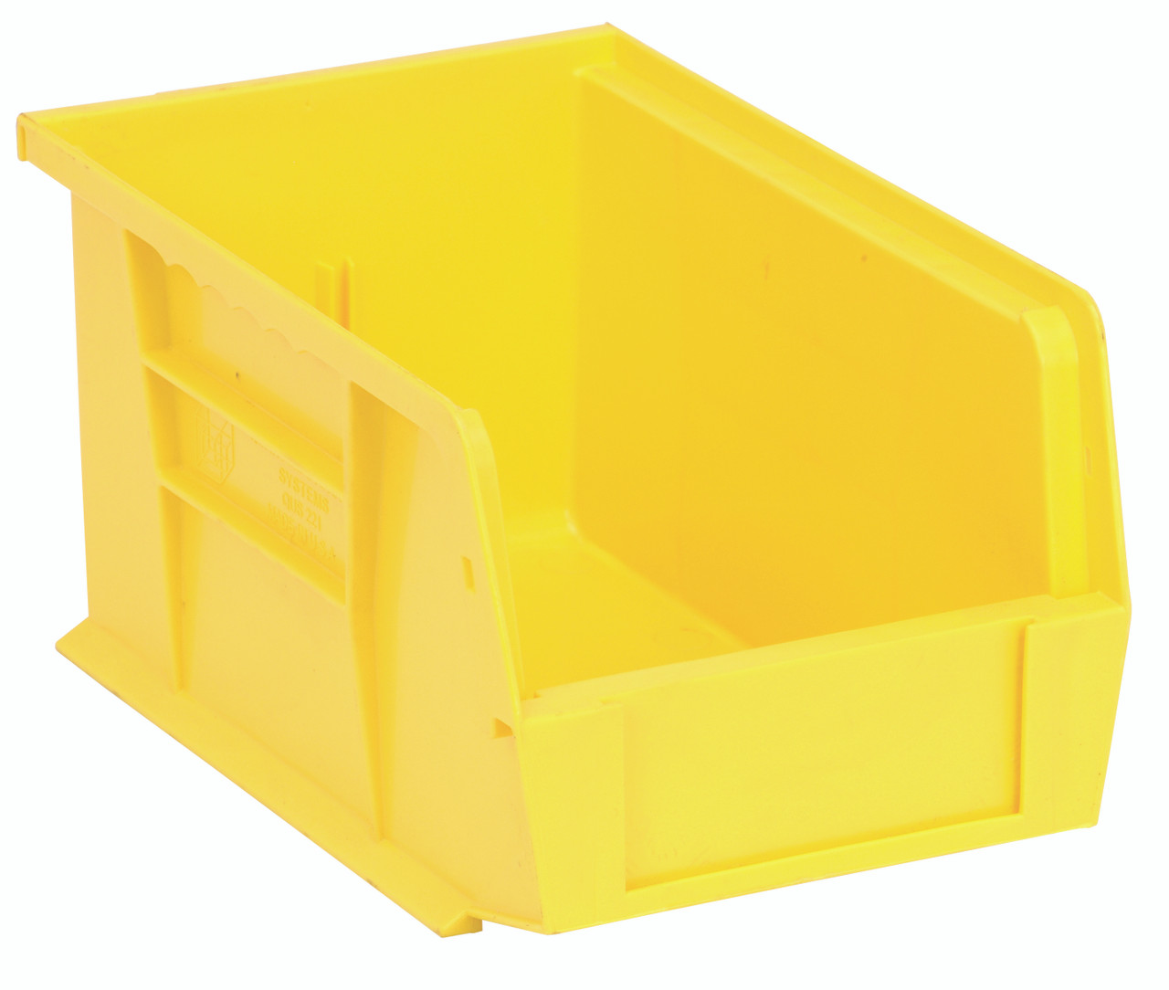 Bin, stacking or hanging, 6"W x 9-1/4"D x 5"H, Yellow, Yellow, Polypropylene, QUS221YL